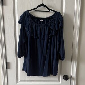J. Jill Midnight Blue off the shoulder top